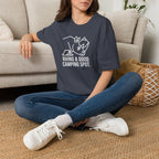 Rhino a good camping spot – Adventure Graphic Line Art T-Shirt