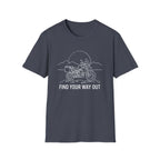 Find your way out bike – Adventure Graphic Line Art T-Shirt