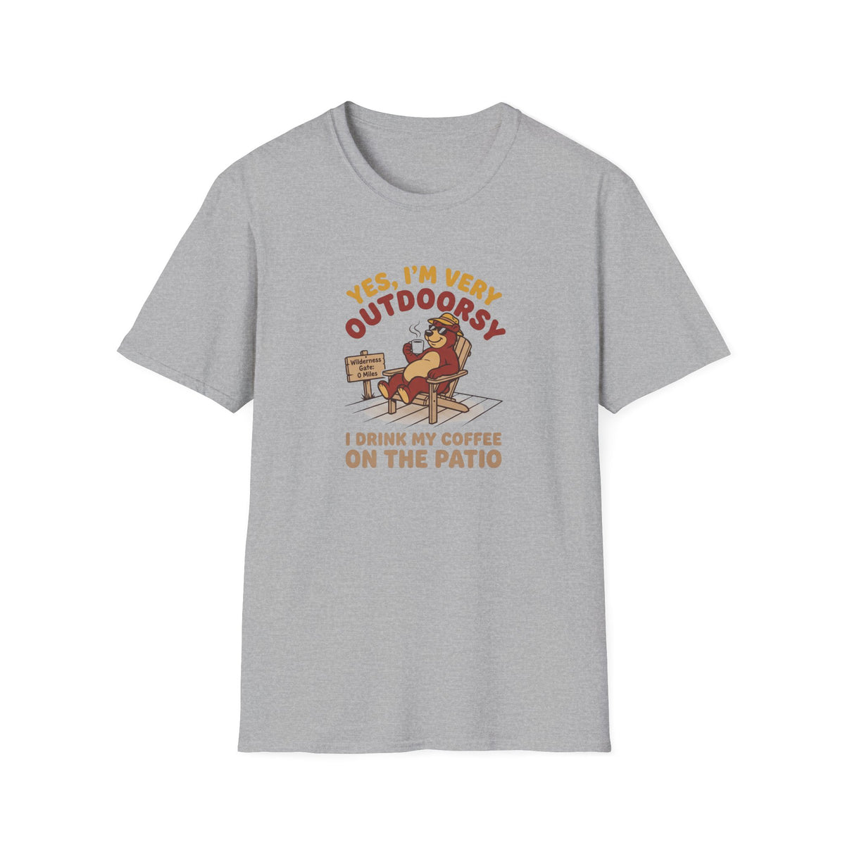 I am outdoorsy bear – Adventure Graphic Cartoon Art T-Shirt