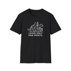 Leave only paws prints cougar – Adventure Graphic Line Art T-Shirt
