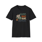 Camp nap eat repeat koala – Adventure Graphic Cartoon Art T-Shirt