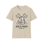 Axe and pack gear up – Adventure Graphic Line Art T-Shirt