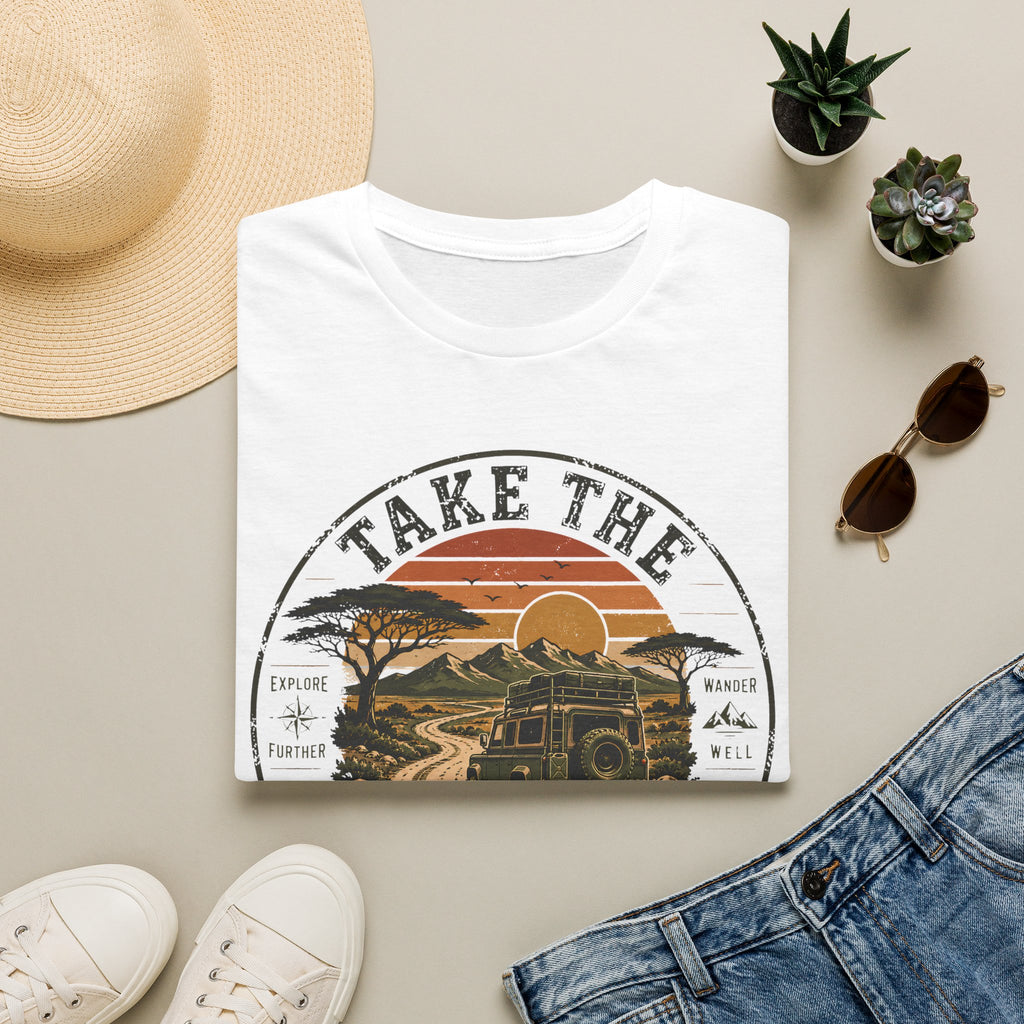 Take the long way – Adventure Graphic Badge T-Shirt