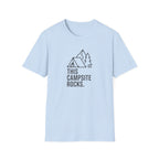 This camp site rocks – Adventure Graphic Line Art T-Shirt