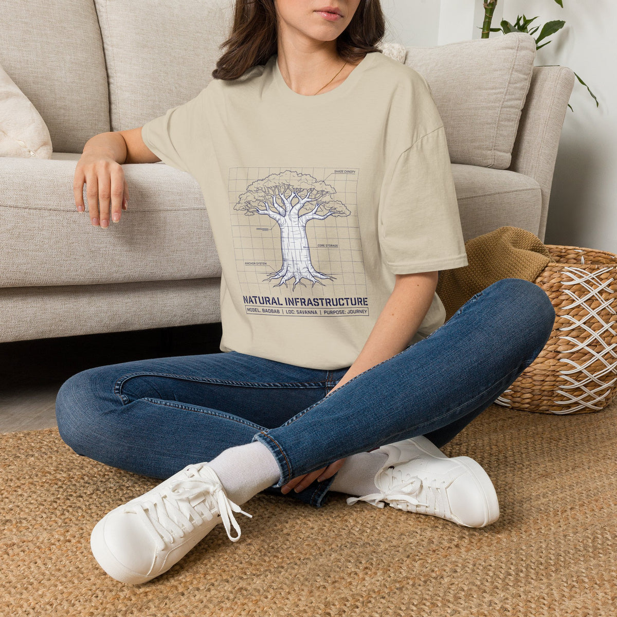 Baobab blue print – Adventure Graphic T-Shirt