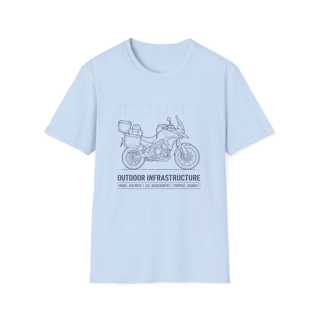 Outdoor infrastructure bike - – Adventure Graphic Blue Print T-Shirt