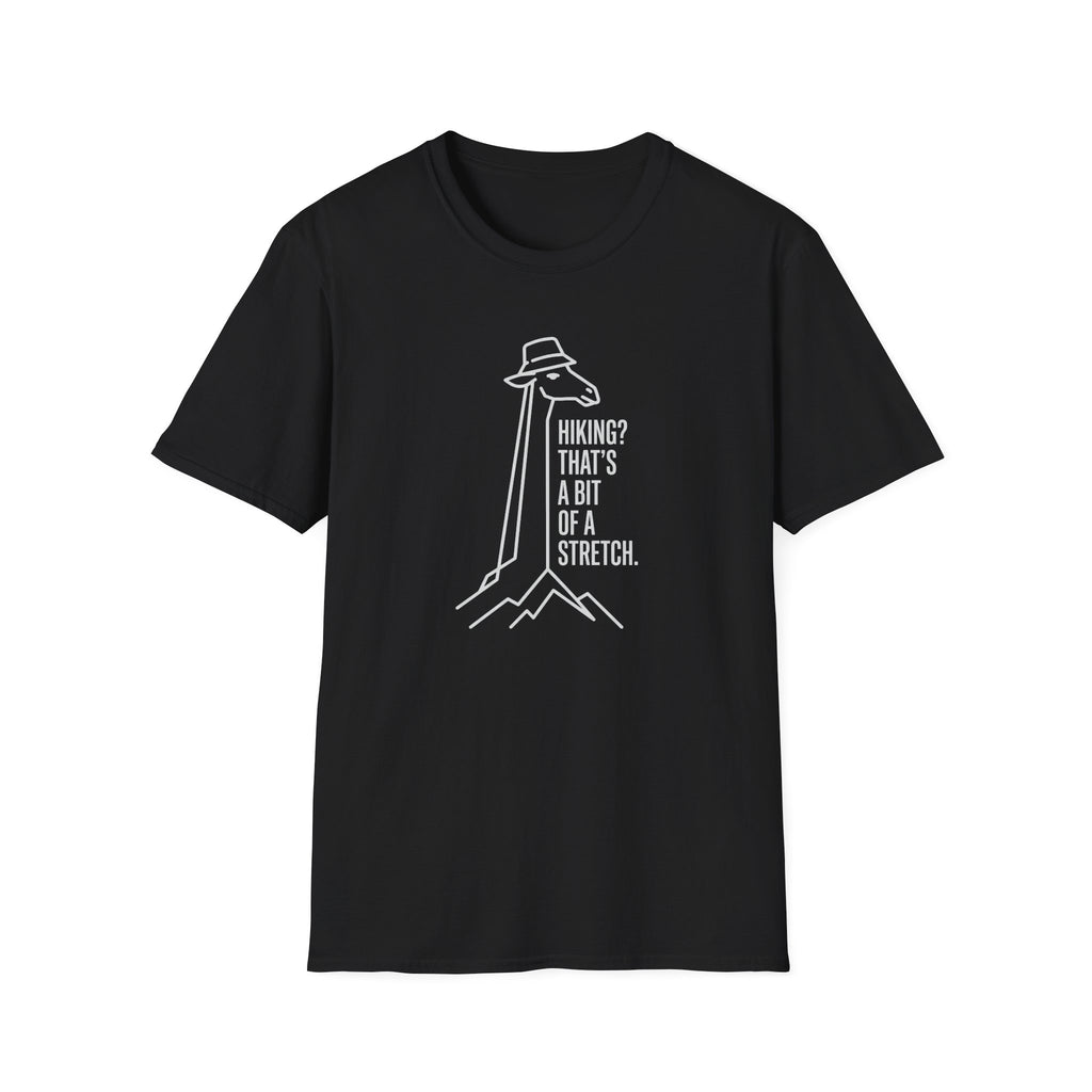 Hiking bit of a stretch giraffe – Adventure Graphic Line Art T-Shirt