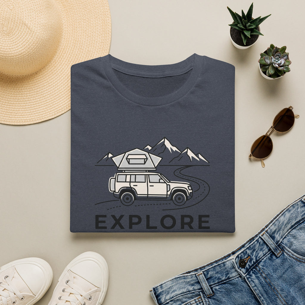 Explore the unknown find your path – Adventure Graphic Line Art T-Shirt