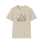 Brew life campfire coffee – Adventure Graphic Line Art T-Shirt