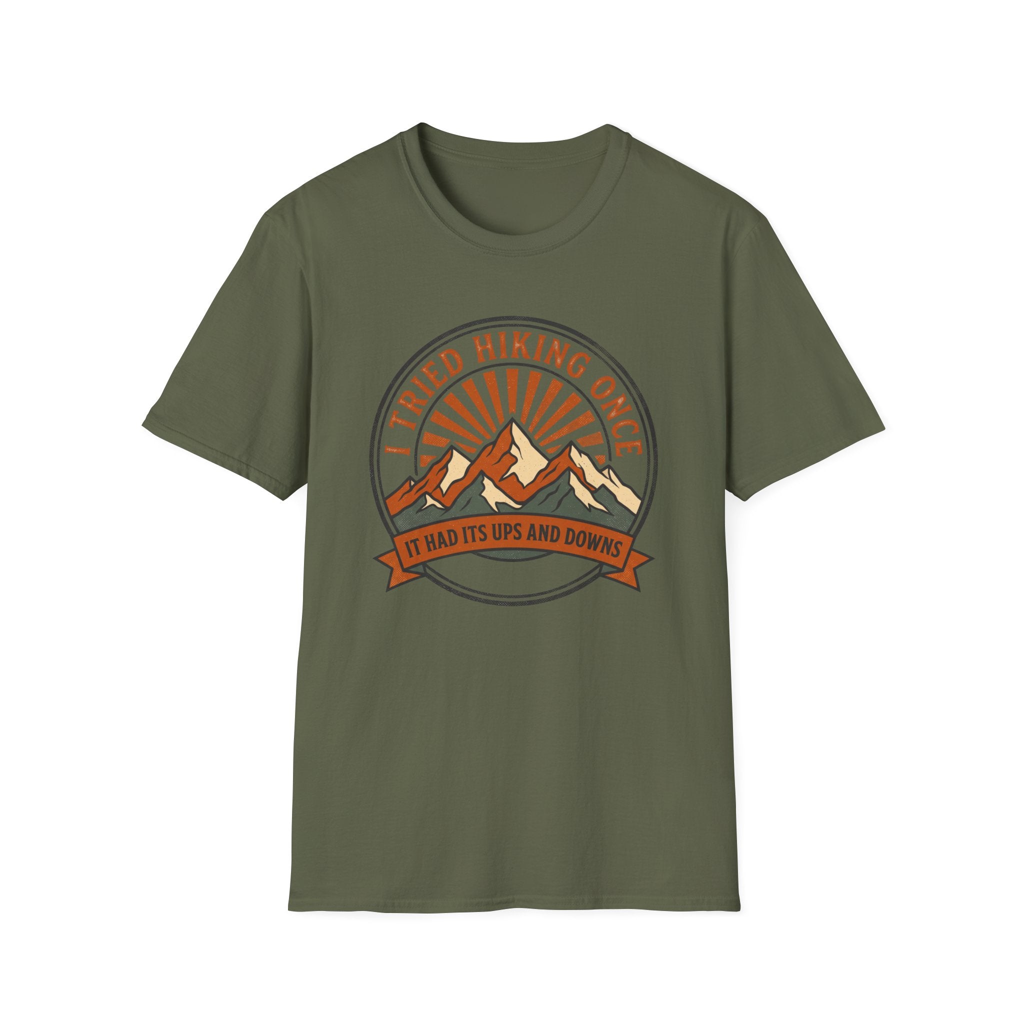 I tried hiking once – Adventure Graphic Badge T-Shirt