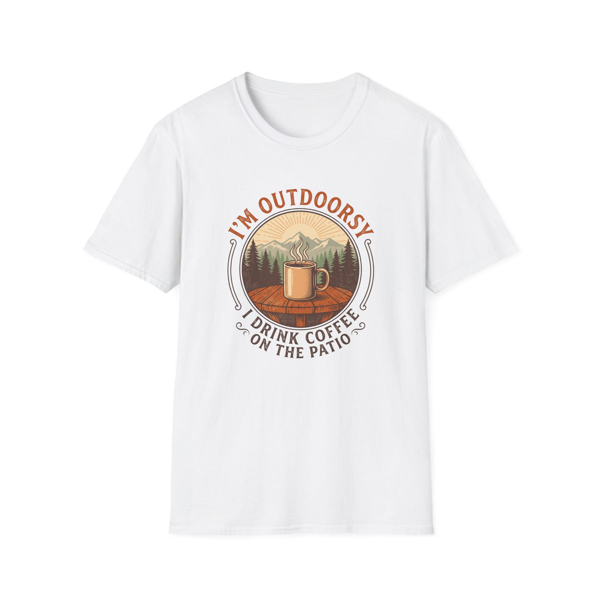 I am outdoorsy patio – Adventure Graphic Badge Art T-Shirt