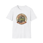 Camping light was never an option – Adventure Graphic Badge Art T-Shirt