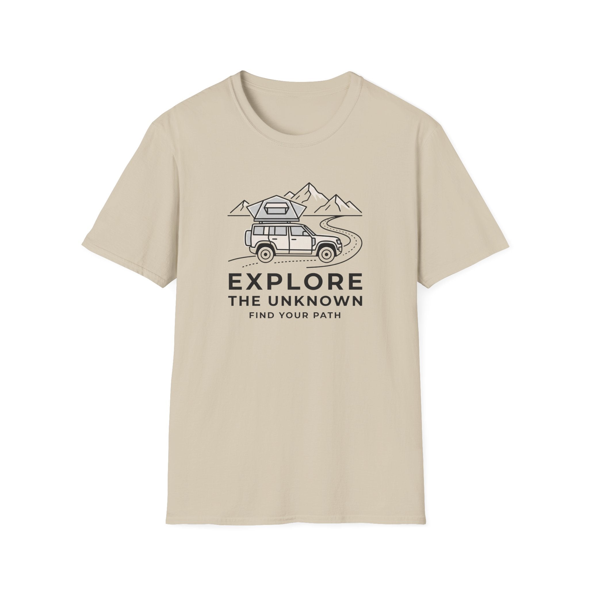 Explore the unknown find your path – Adventure Graphic Line Art T-Shirt