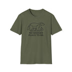 No badger place to be – Adventure Graphic Line Art T-Shirt