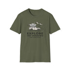 Explore the unknown find your path – Adventure Graphic Line Art T-Shirt