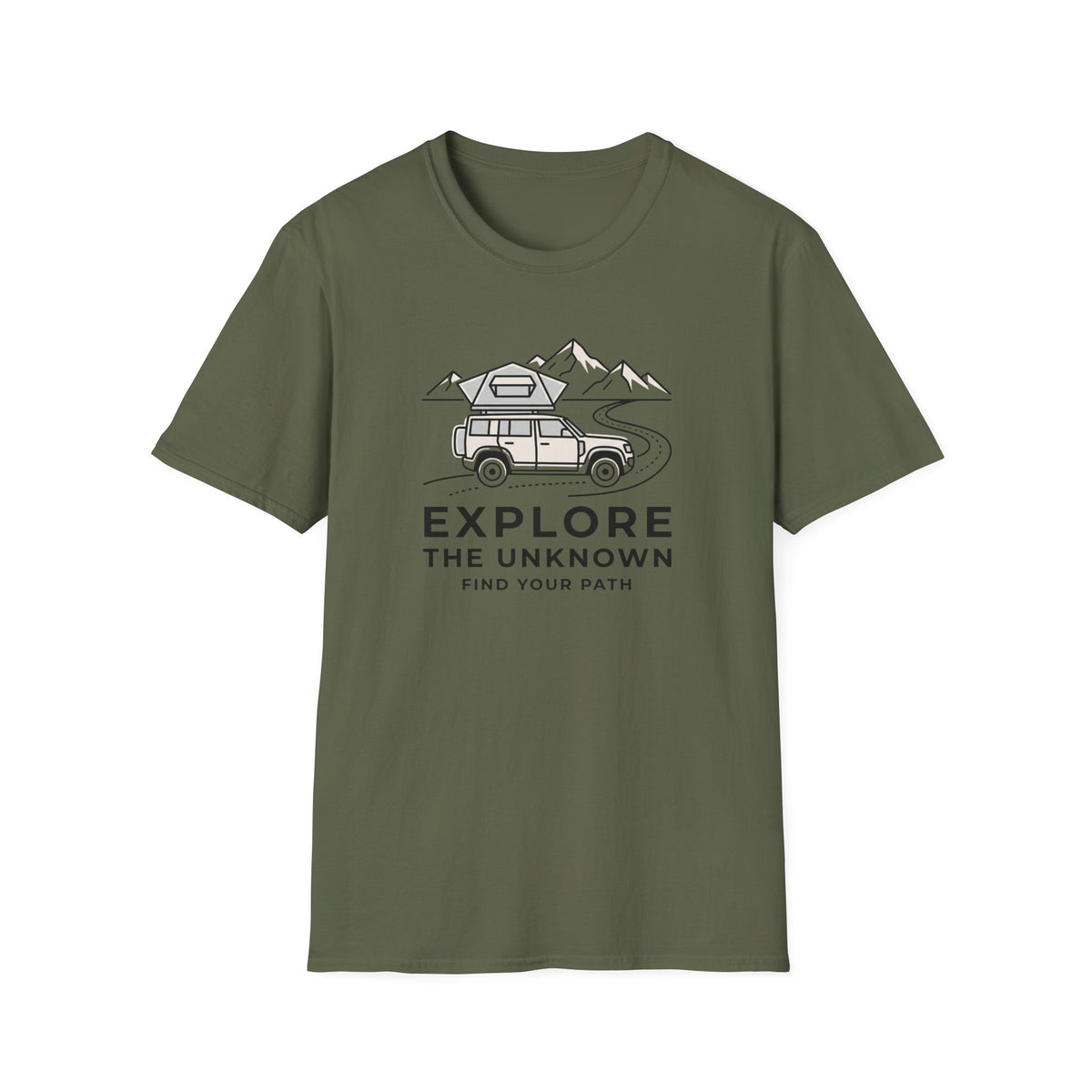 Explore the unknown find your path – Adventure Graphic Line Art T-Shirt