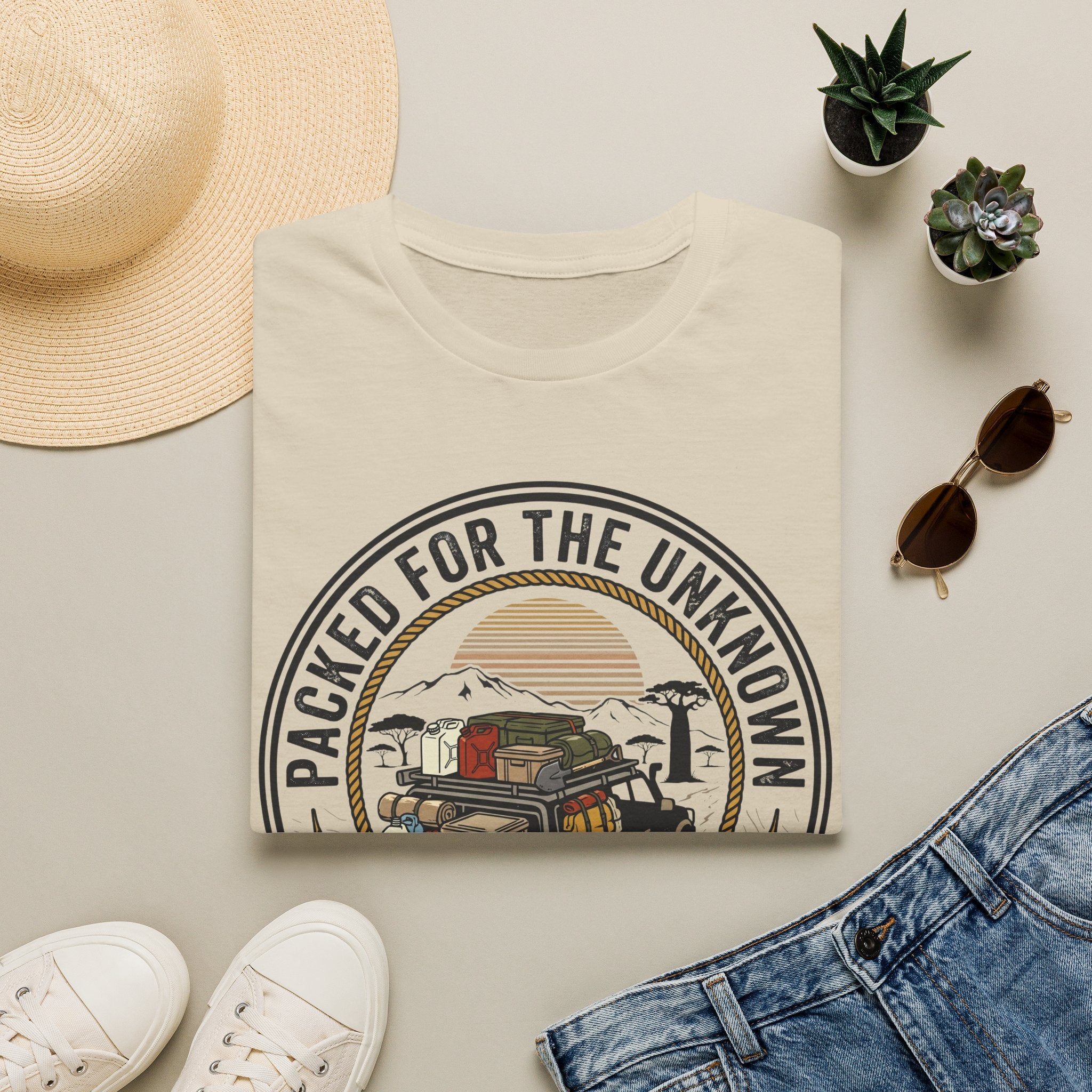 Packed for the unknown – Adventure Graphic T-Shirt