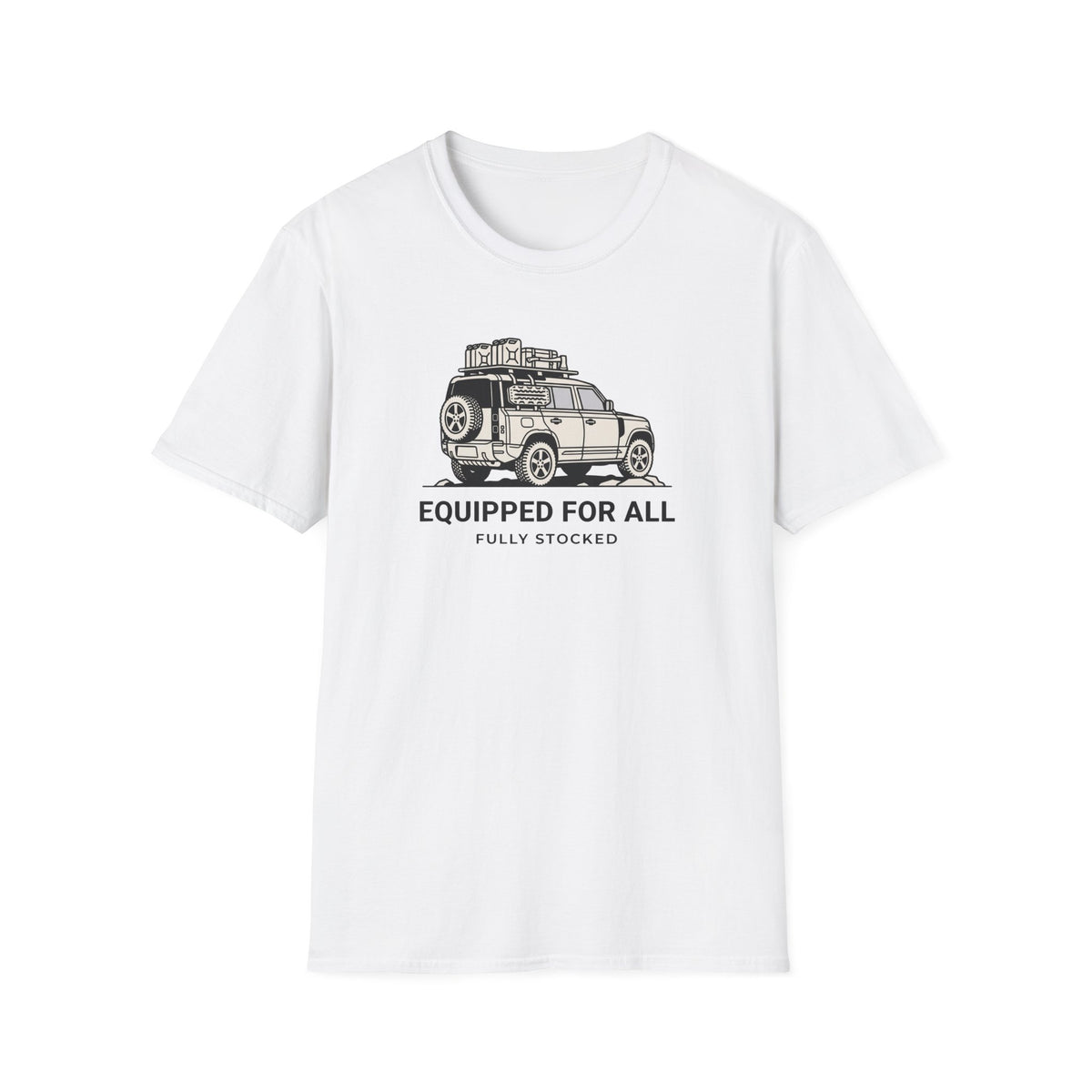 Equipped for all fully stocked – Adventure Graphic Line Art T-Shirt