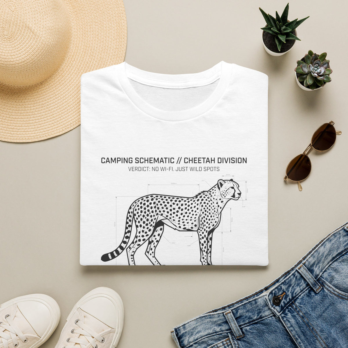 No wifi just wild spots cheetah – Adventure Graphic Art T-Shirt