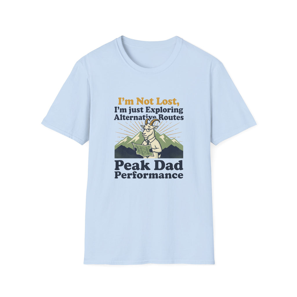 I am not lost Dad goat – Adventure Graphic Badge Art T-Shirt