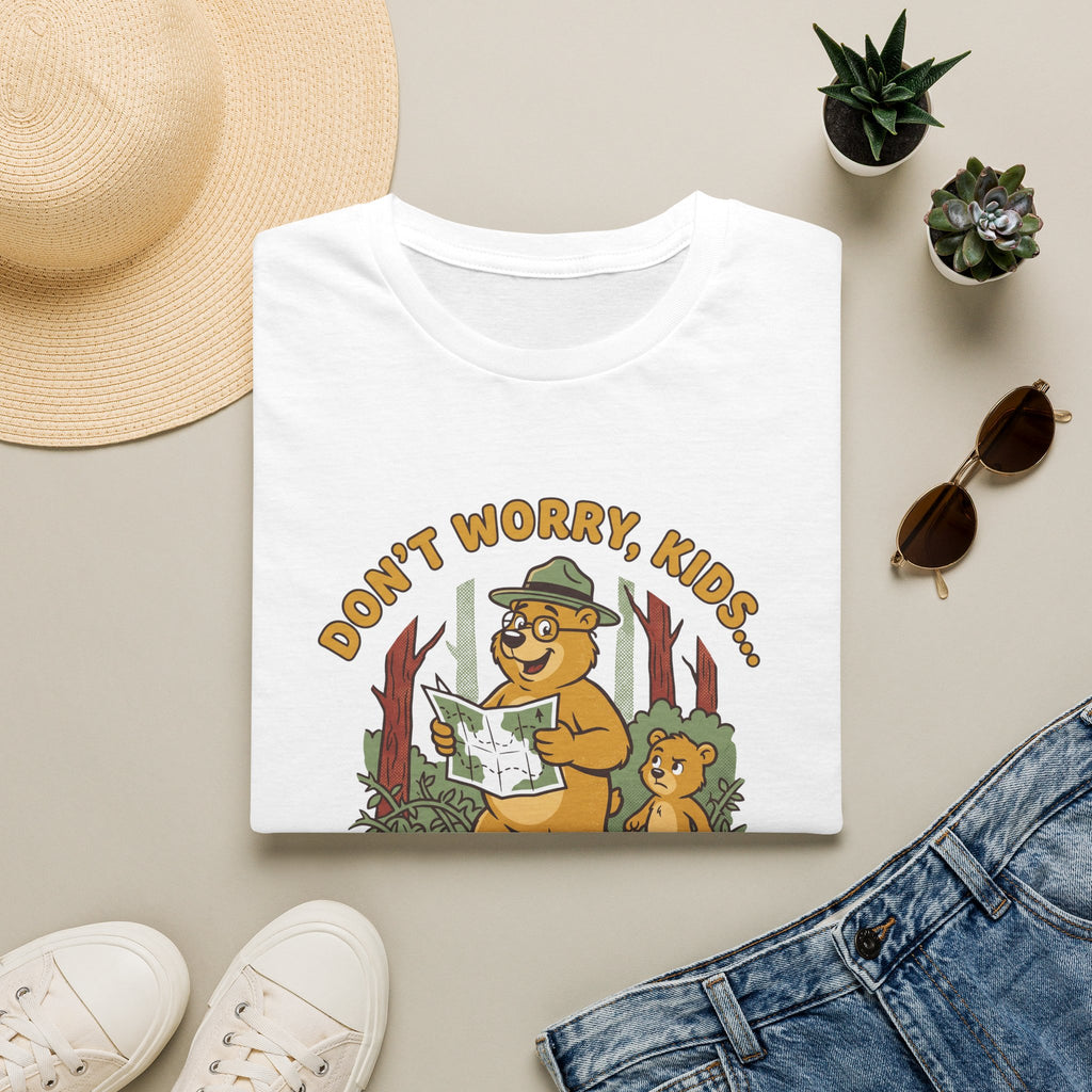 Dad knows short cut bear – Adventure Graphic Cartoon Art T-Shirt