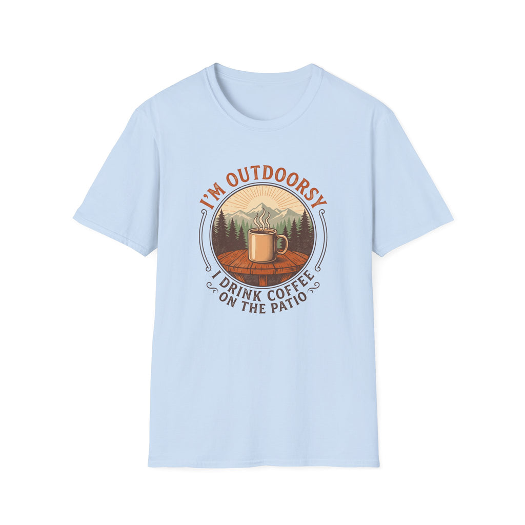 I am outdoorsy patio – Adventure Graphic Badge Art T-Shirt
