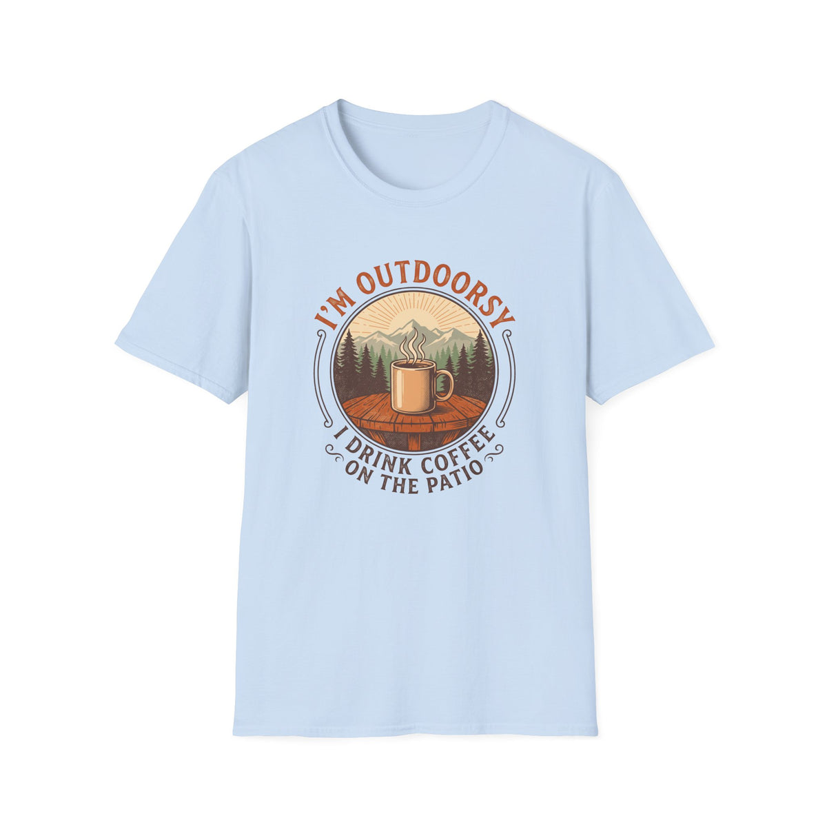 I am outdoorsy patio – Adventure Graphic Badge Art T-Shirt
