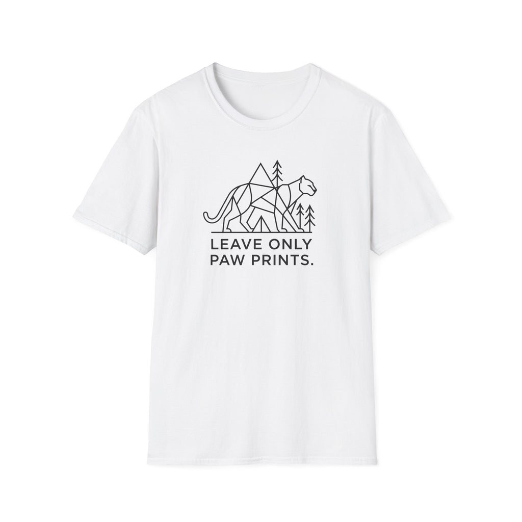 Leave only paws prints cougar – Adventure Graphic Line Art T-Shirt