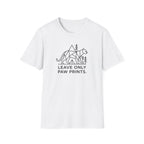 Leave only paws prints cougar – Adventure Graphic Line Art T-Shirt