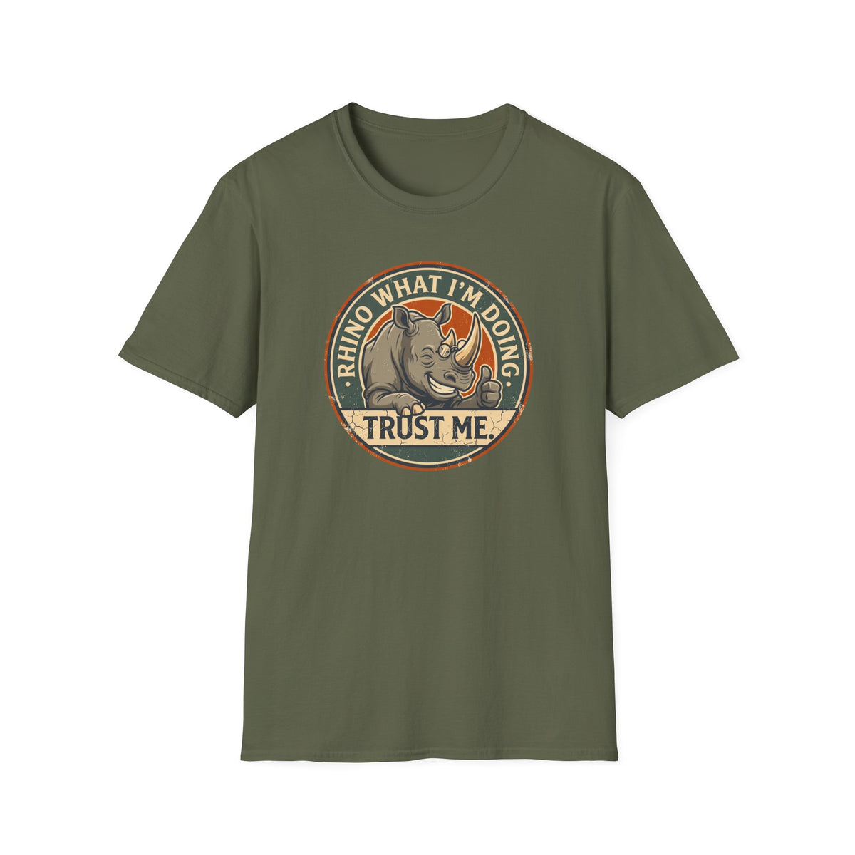Rhino what I am doing – Adventure Graphic Badge Art T-Shirt