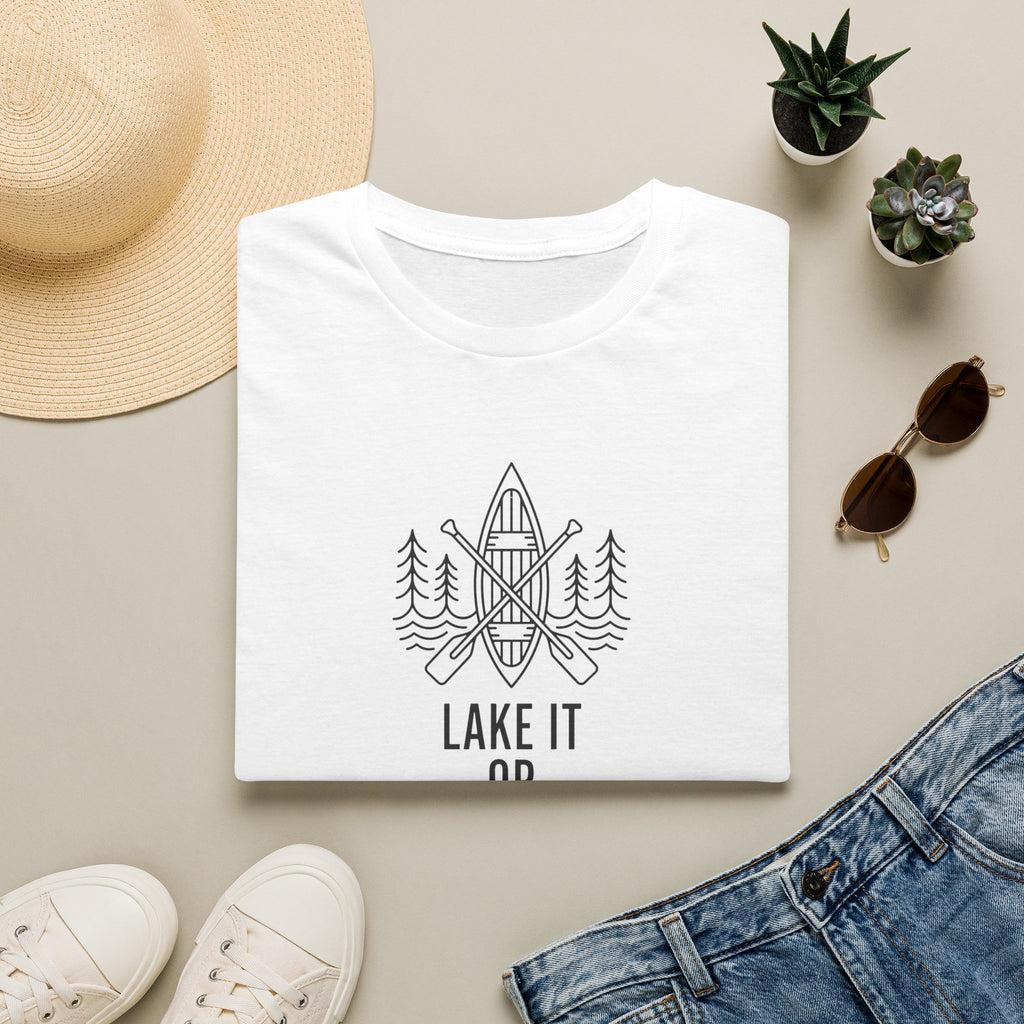Lake it or leave it – Adventure Graphic Line Art T-Shirt