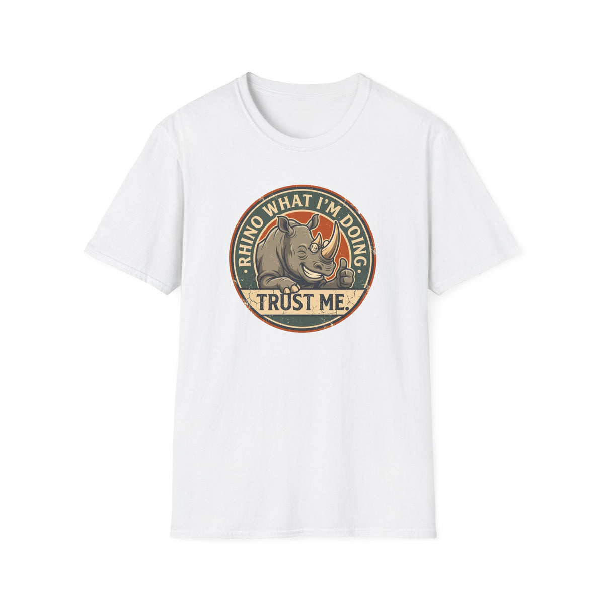 Rhino what I am doing – Adventure Graphic Badge Art T-Shirt