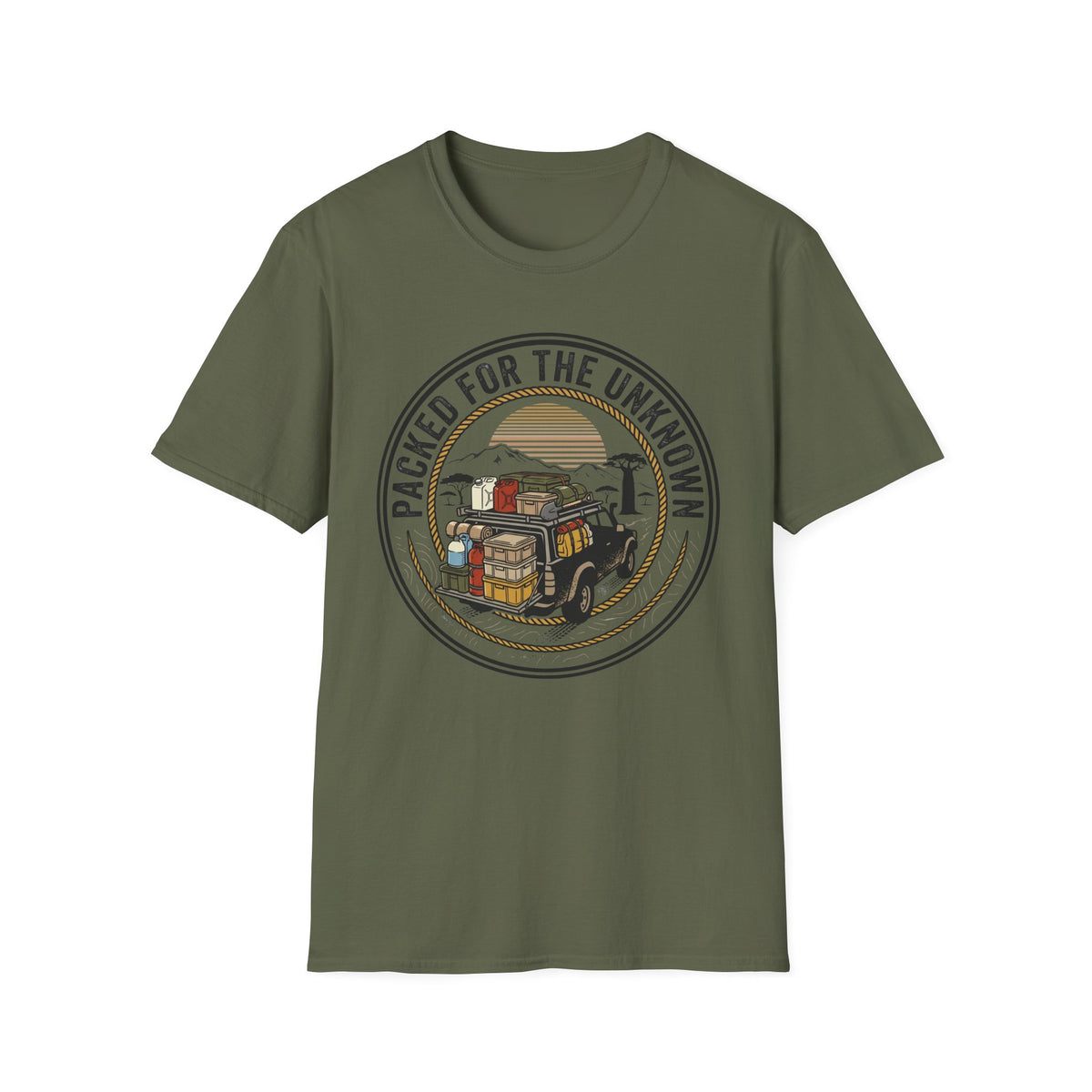 Packed for the unknown – Adventure Graphic T-Shirt