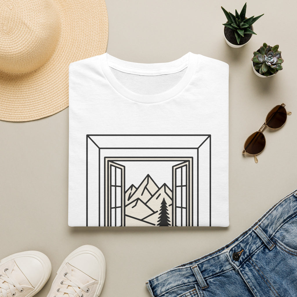 Fresh window – Adventure Graphic Line Art T-Shirt