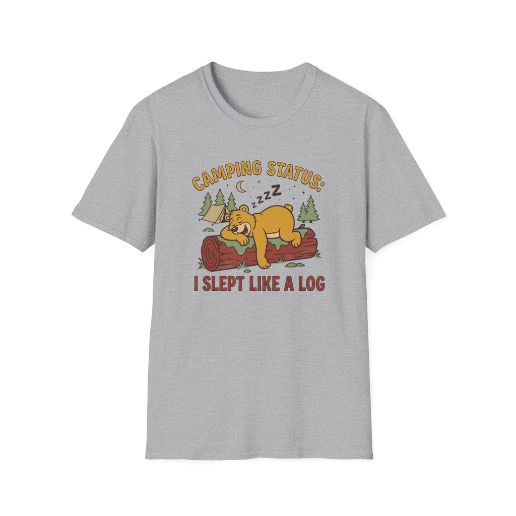 I slept like a log bear – Adventure Graphic Cartoon Art T-Shirt