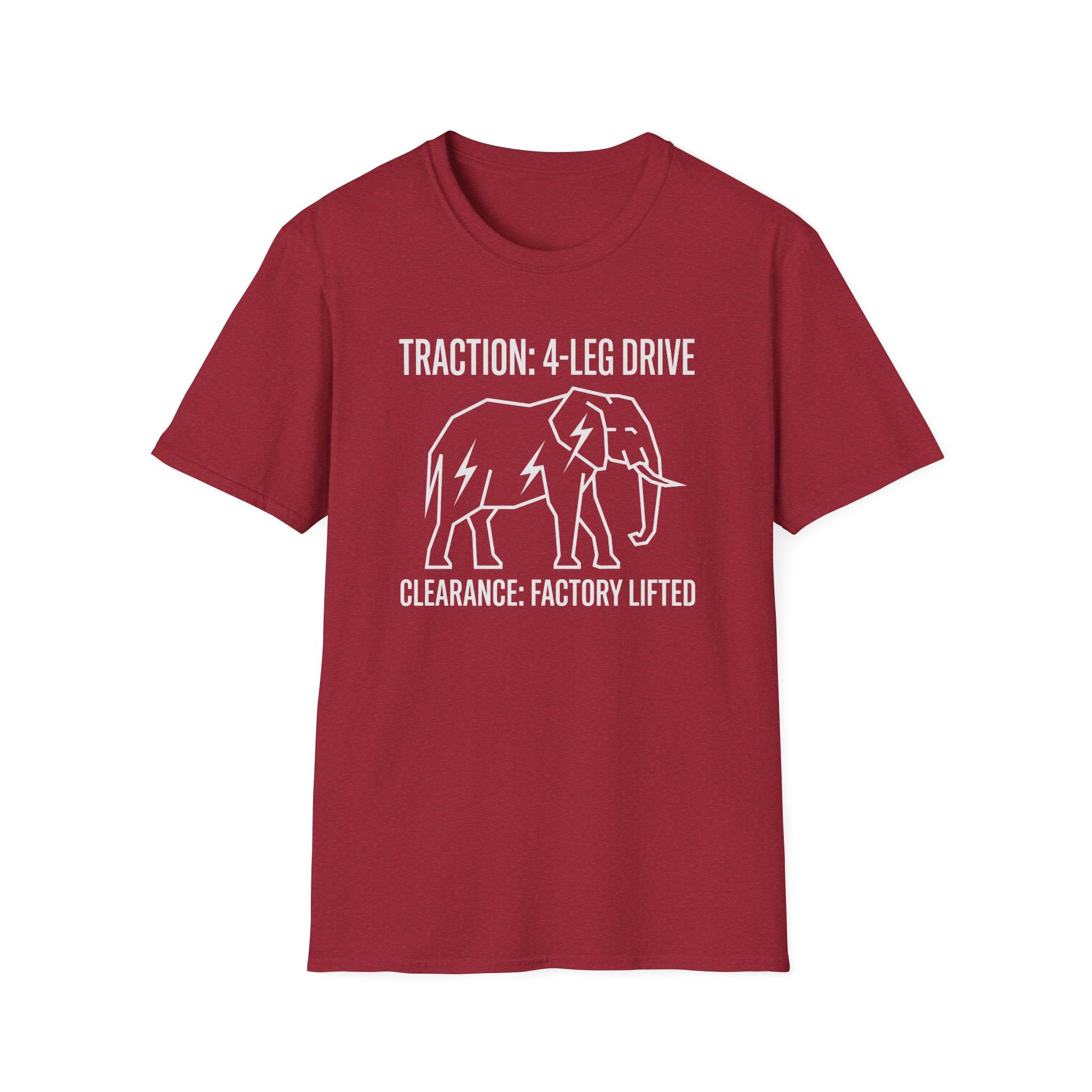 Factory lifted elephant – Adventure Graphic Line Art T-Shirt