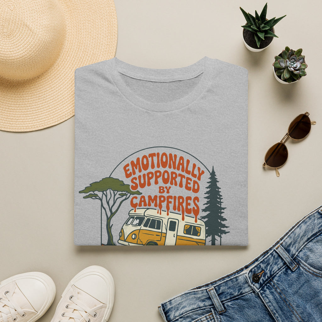 Emotionally supported by campfires T-SHIRT