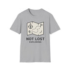 Not lost exploring – Adventure Graphic Line Art T-Shirt
