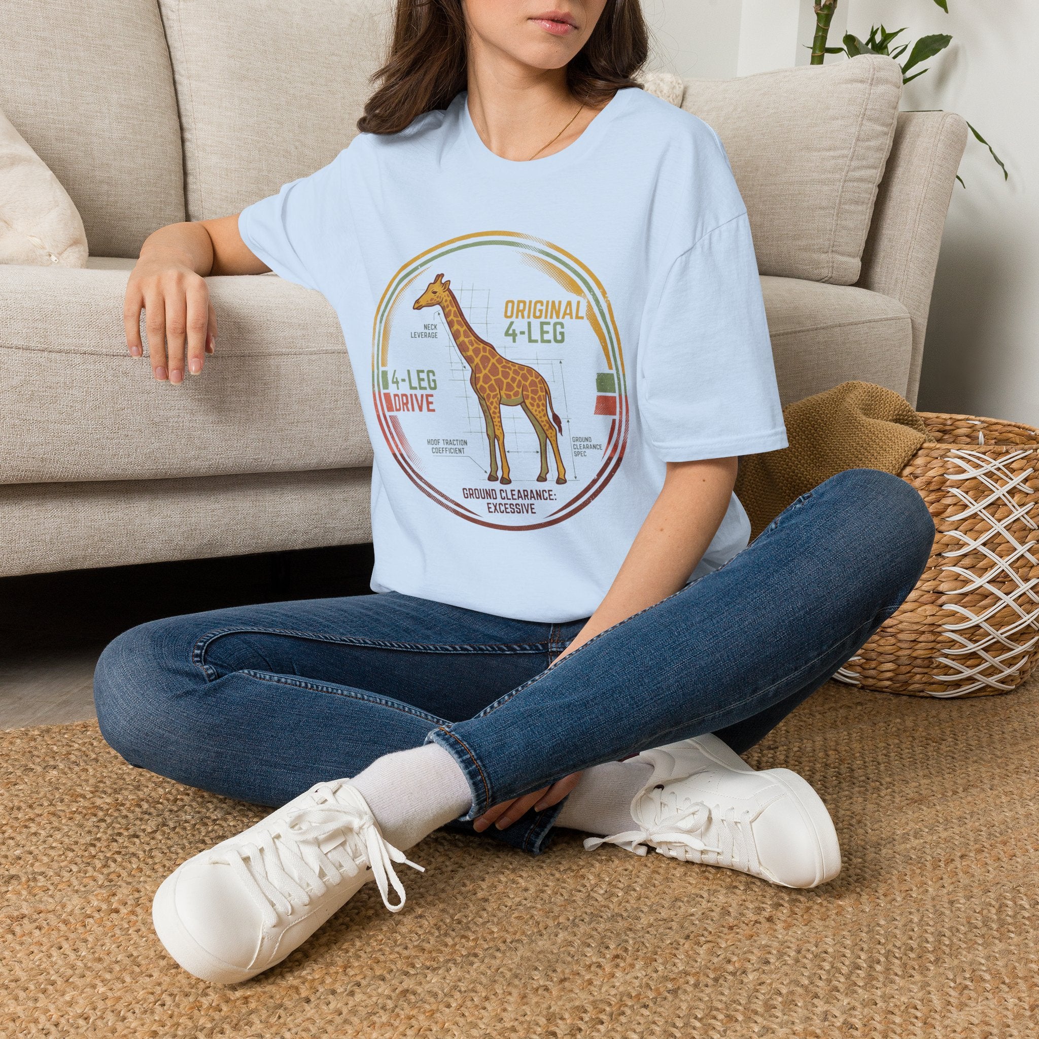 4 leg drive giraffe – Adventure Graphic Art T-Shirt