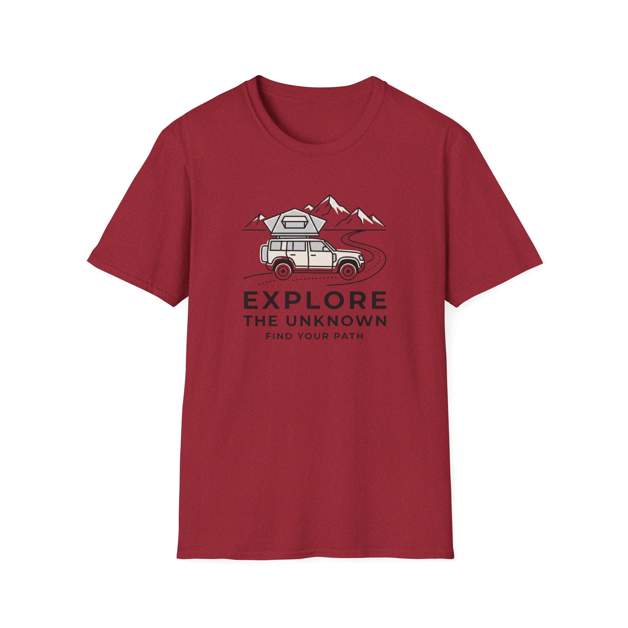 Explore the unknown find your path – Adventure Graphic Line Art T-Shirt