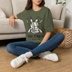 Axe and pack gear up – Adventure Graphic Line Art T-Shirt