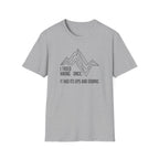 Hiking ups and downs – Adventure Graphic Line Art T-Shirt
