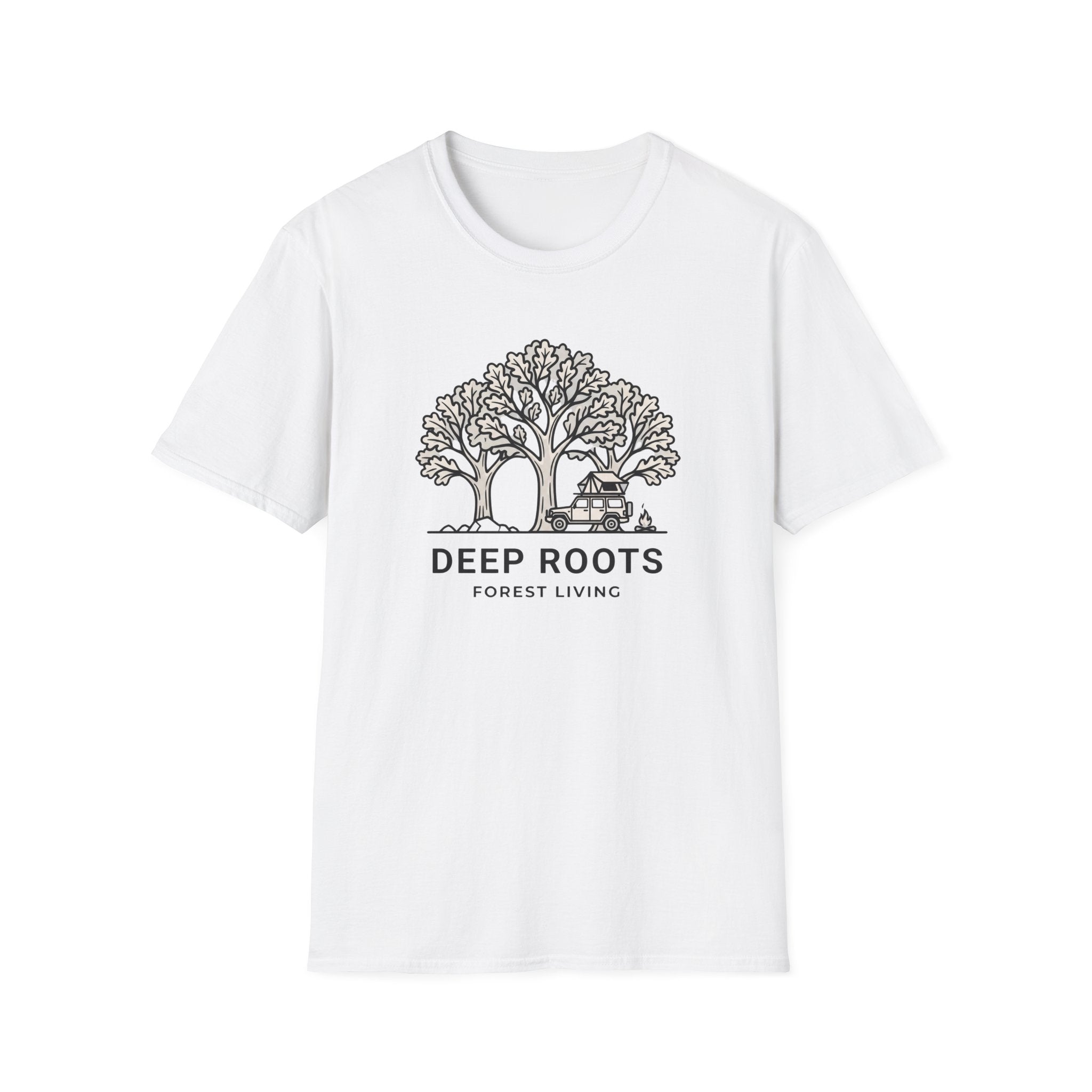 Deep roots forest living – Adventure Graphic Line Art T-Shirt