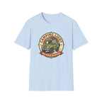 Camping light was never an option – Adventure Graphic Badge Art T-Shirt