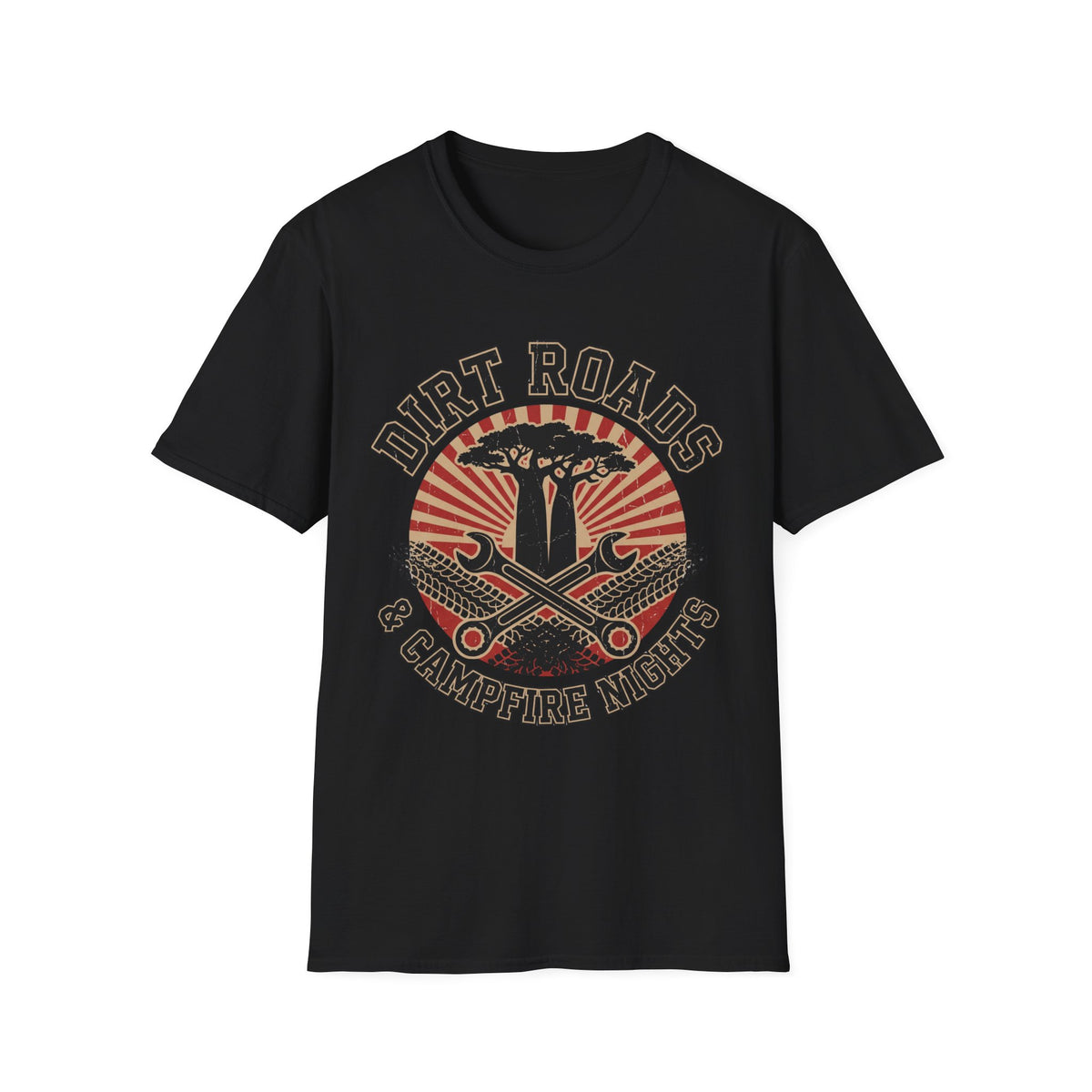 Dirt roads and campfire nights – Adventure Graphic T-Shirt