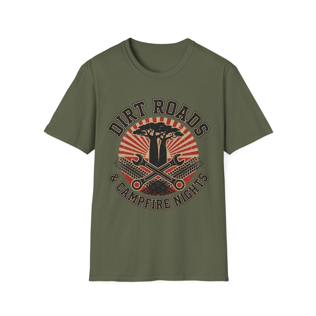 Dirt roads and campfire nights – Adventure Graphic T-Shirt