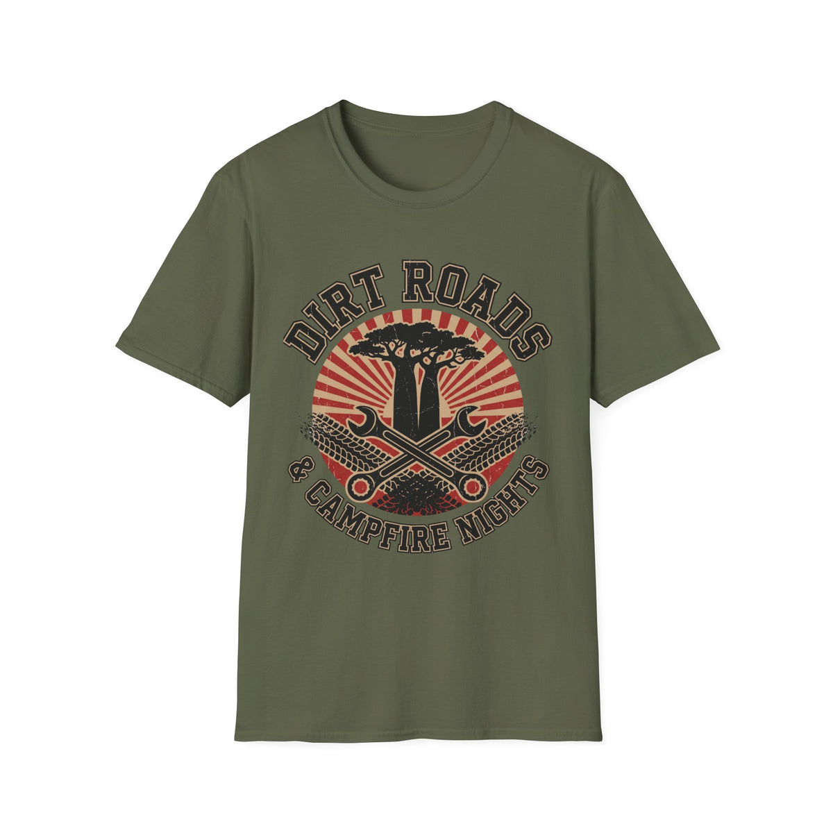Dirt roads and campfire nights – Adventure Graphic T-Shirt