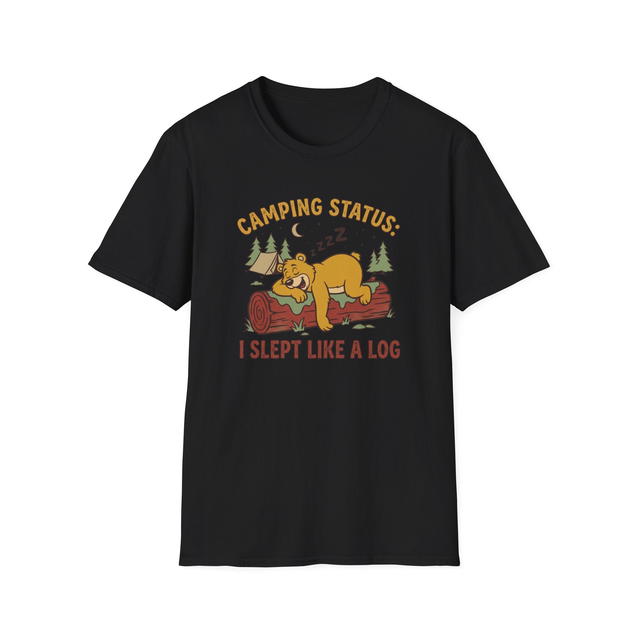 I slept like a log bear – Adventure Graphic Cartoon Art T-Shirt