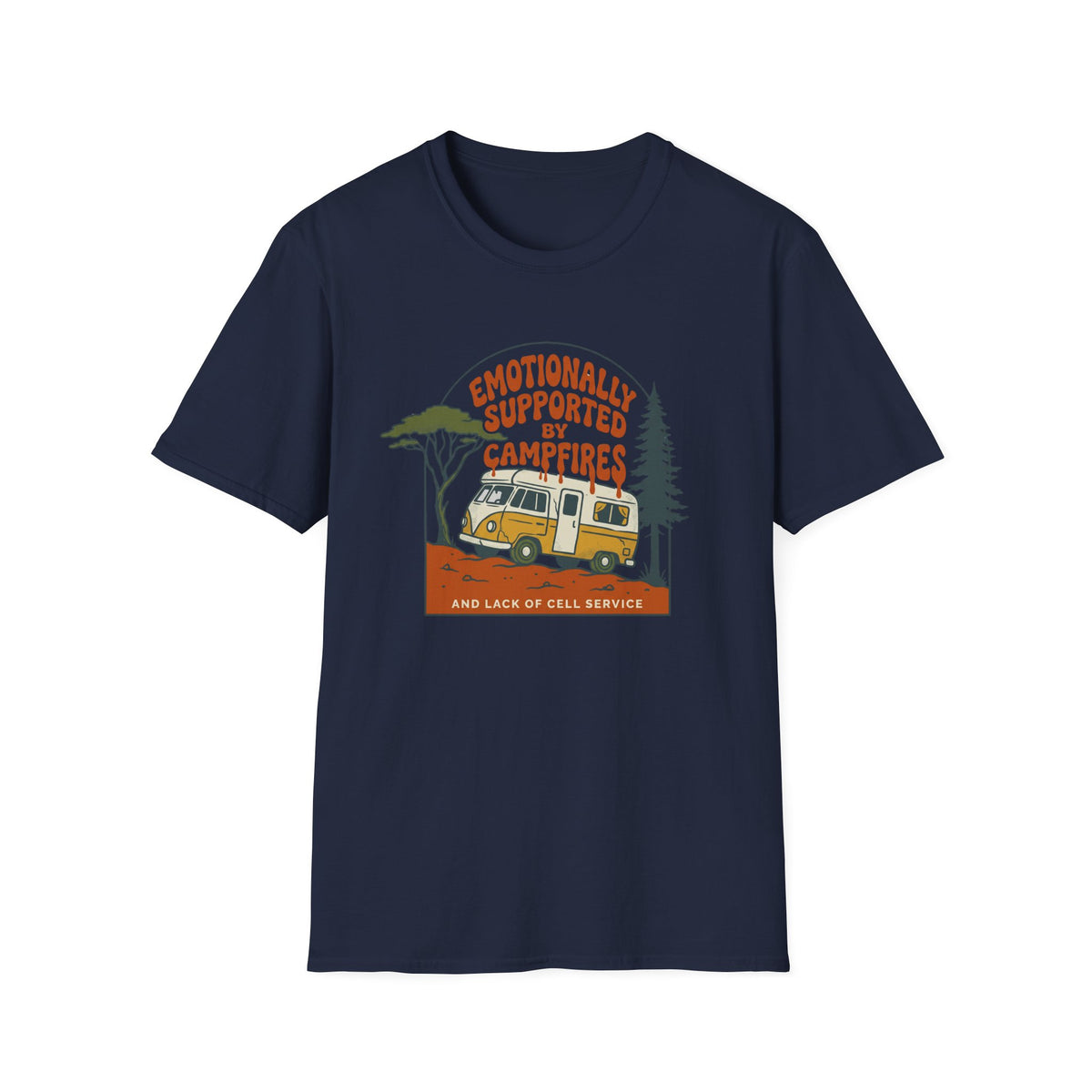 Emotionally supported by campfires T-SHIRT