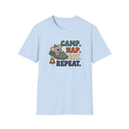 Camp nap eat repeat koala – Adventure Graphic Cartoon Art T-Shirt